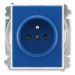 Zásuvka 2P+T/16A/250V clonky (PS) IP40 modrá/biela Element (ABB)
