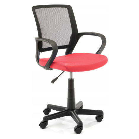Expedo Kancelárska stolička KORAD FD-6, 53x81-93x56,5, červená/čierna