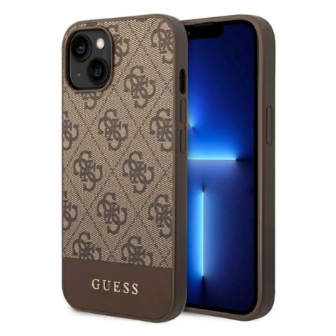 Kryt Guess GUHCP14MG4GLBR iPhone 14 Plus 6,7" brown hard case 4G Stripe Collection (GUHCP14MG4GL