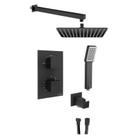 SAPHO SAPHO - LATUS podomietkový sprchový set s termostatickou batériou, box, 2 výstupy, čierna 