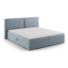 Svetlomodrá boxspring posteľ s úložným priestorom 180x200 cm Arendal – Cosmopolitan Design