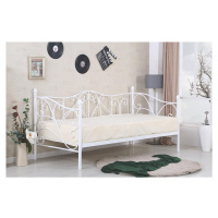 HALMAR Sumatra 90 kovová jednolôžková posteľ s roštom biela