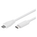 PremiumCord kábel USB-C - Micro USB 2.0 0,6m biely