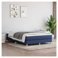 vidaXL Rám na boxspring posteľ čierny modrý 140x190 cm