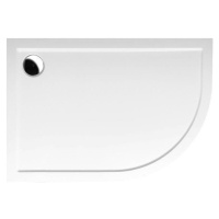POLYSAN - RENA L sprchová vanička z liateho mramoru, štvrťkruh 120x90cm, R550, ľavá, bie 64611