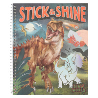 Stick & Shine Dino World, Blok a lesklé lepiace fólie