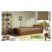 NABBI Pinerolo 80 P jednolôžková posteľ (váľanda) s úložným priestorom hnedá