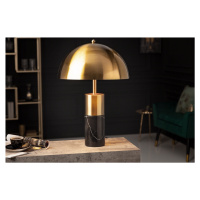 LuxD 25540 Dizajnová stolová lampa Aamira 52 cm čierno-zlatá
