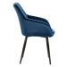 LuxD 21481 Dizajnová stolička Esmeralda, kráľovská modrá