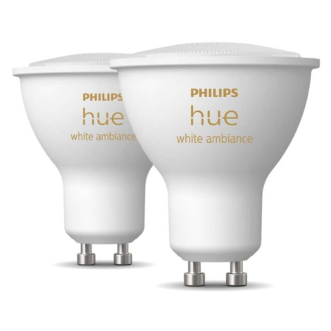 Philips Hue Smart žiarovky - Inteligentná LED žiarovka GU10, 4,3 W, stmievateľná, biele svetlo, 