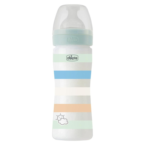 CHICCO Fľaša dojčenská Well-being silikón chlapec 250 ml