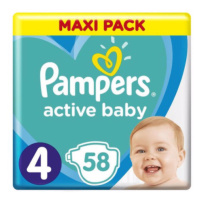 PAMPERS Active baby maxi pack 4 maxi 58 ks