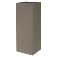 Plust - Dizajnový kvetináč KUBE HIGH SLIM, 25 x 25 x 70 cm - svetlohnedý