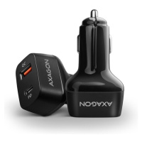 AXAGON PWC-PDQ USB + USB-C PD nabíjačka do auta čierna