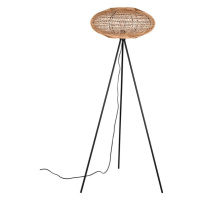 Stojacia lampa v čierno-prírodnej farbe (výška 150 cm) Hedda – Trio