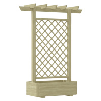 vidaXL Záhradná pergola s kvetináčom 162x56x204 cm, drevo