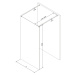 MEXEN/S - KIOTO samostatne stojaca sprchová zástena 130 x 200, transparent/biely vzor 8 mm, biel