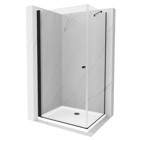 MEXEN/S - Pretória sprchovací kút 70x120 cm, transparent, čierna + sprchová vanička vrátane sifó