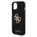 Guess PU Perforated 4G Glitter Metal Logo Zadný Kryt pre iPhone 15 Black