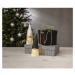Bielo-čierna svetelná dekorácia s vianočným motívom ø 6,5 cm Joylight – Star Trading