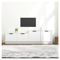 vidaXL TV stolík biely 158,5x36x45 cm spracované drevo