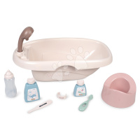 Vanička s nočníkom Bath Set Natur D'Amour Baby Nurse Smoby s kozmetikou a 8 doplnkov pre 42 cm b