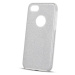Silikónové puzdro na Apple iPhone X/XS Glitter 3in1 strieborné