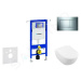 GEBERIT - Duofix Modul na závesné WC s tlačidlom Sigma30, lesklý chróm/chróm mat + Villeroy Boch