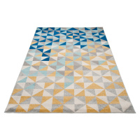 TA Modro-žltý vzorovaný koberec Matrix Rozmer: 200x290 cm