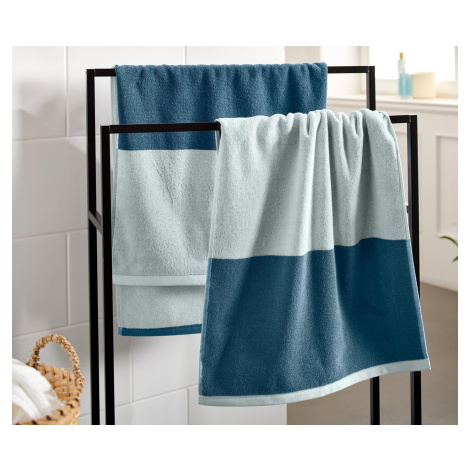 Kvalitné žakárové uteráky, 2 ks, modré Tchibo