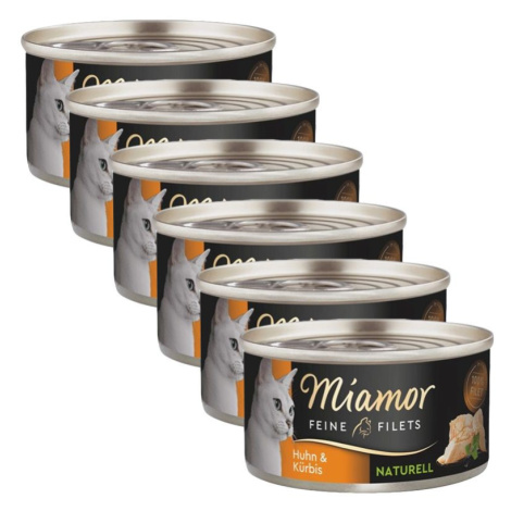 Miamor Feine Filets Naturell kura & tekvica 6 x 80 g