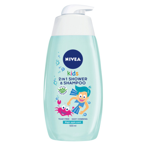 Nivea Kids 2in1 Magic Apple sprchový gél a šampón pre deti 500ml