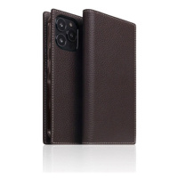 SLG Design puzdro D8 Full Grain Leather pre iPhone 13 Pro - Brown Cream