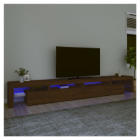 vidaXL TV skrinka s LED svetlami hnedý dub 290x36,5x40 cm