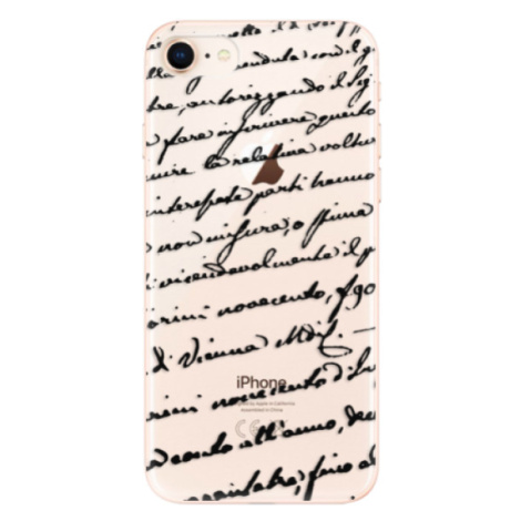 Odolné silikónové puzdro iSaprio - Handwriting 01 - black - iPhone 8