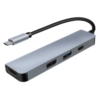 Solight 4v1 USB C hub, 1x HDMI, 1x USB 3.0, 1x USB 2.0, 1x USB C