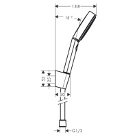 Hansgrohe Pulsify Select S, súprava so sprchovým držiakom 105 3jet Relaxation so sprchovou hadic