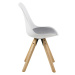 Dkton 23400 Dizajnová stolička Nascha, biela-šedá-prírodná