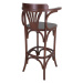 Hnedá barová stolička z brestového dreva (výška sedadla 77 cm) Montmartre – Antic Line