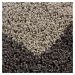 Kusový koberec Life Shaggy 1503 taupe kruh Rozmery koberca: 120x120 kruh