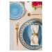 Svetlomodré porcelánové taniere v súprave 6 ks ø 27 cm Tangeri blue – Villa Altachiara