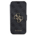 Guess PU 4G Metal Logo Book Puzdro pre iPhone 15 Pro Grey