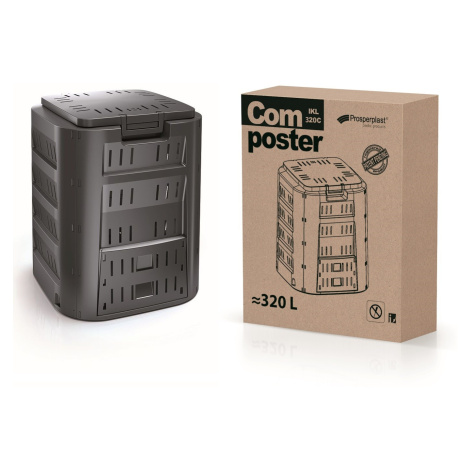 Kompostér COMPOGREEN 320 l černý PRIKST320C-S411 Prosperplast