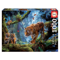 Educa puzzle Tigers in the tree 1000 dielov a fix lepidlo 17662