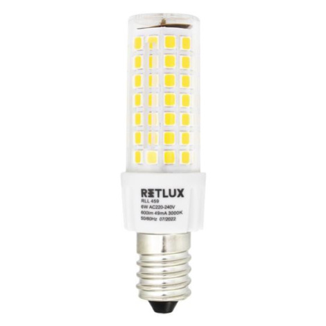 Žiarovka LED E14 6W biela teplá RETLUX RLL 459