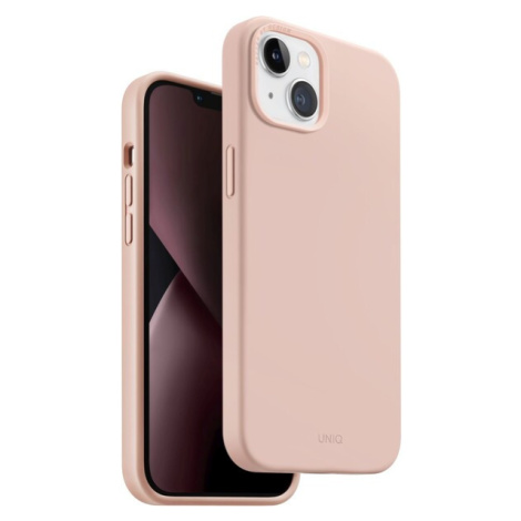 UNIQ Lino silikónový kryt iPhone 14 Plus ružový