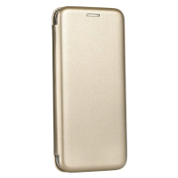 Apple iPhone 14 Plus, puzdro s bočným otváraním, stojan, Forcell Elegance, zlatá farba