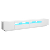 vidaXL TV skrinka s LED svetlami biela 260x35x40 cm