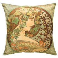 Scanquilt dekoračná obliečka na vankúš Art Velvet mucha-ivy