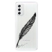 Odolné silikónové puzdro iSaprio - Writing By Feather - black - Samsung Galaxy M52 5G
